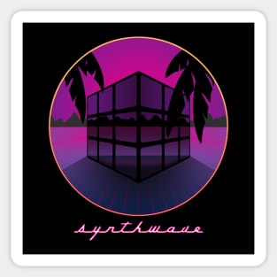 Synthwave Cube Sticker